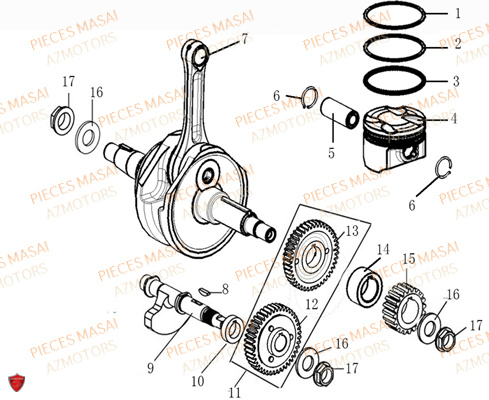 EMBIELLAGE PISTON MASAI SCRAMBLER 125 SPORT