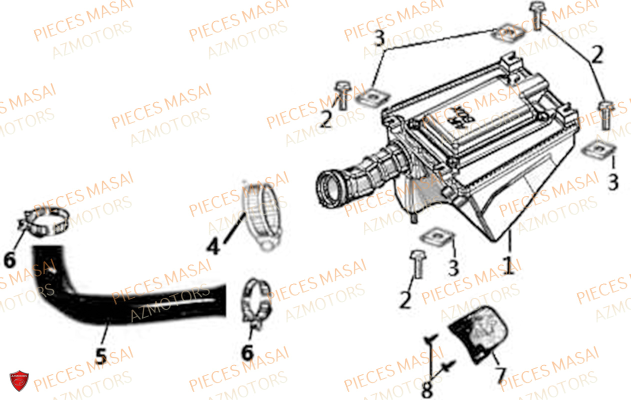 FILTRE A AIR MASAI SCRAMBLER 125 SPORT