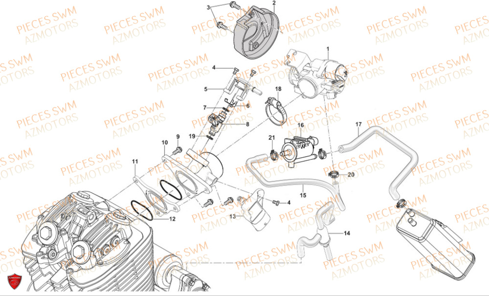 Injection AZMOTORS Pieces SWM Origine SIX6 500 EURO 5 2023