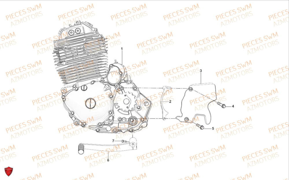 Moteur AZMOTORS Pieces SWM Origine SIX6 500 EURO 5 2023