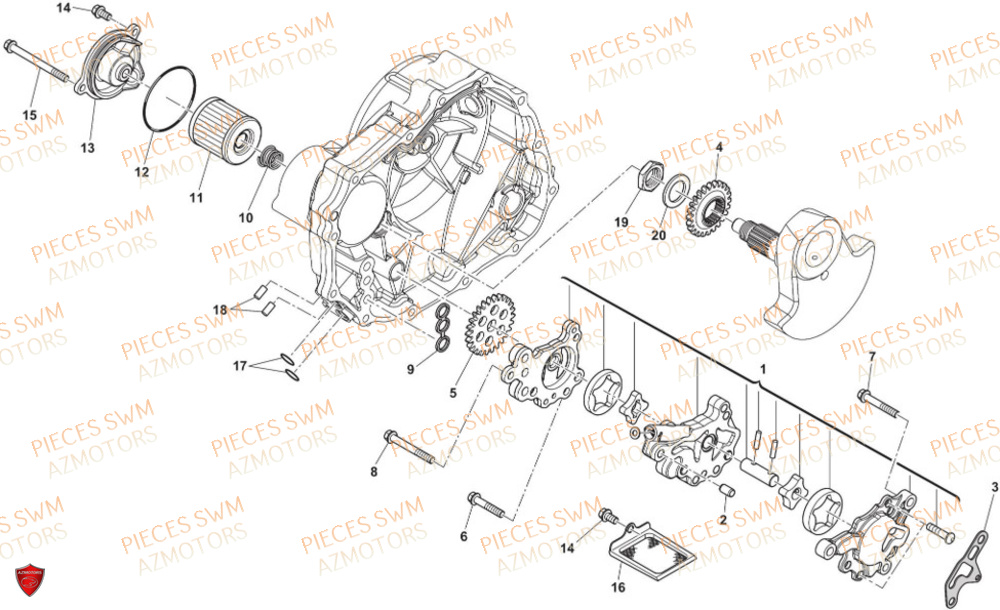 Pompe A Huile AZMOTORS Pieces SWM Origine SIX6 500 EURO 5 2023