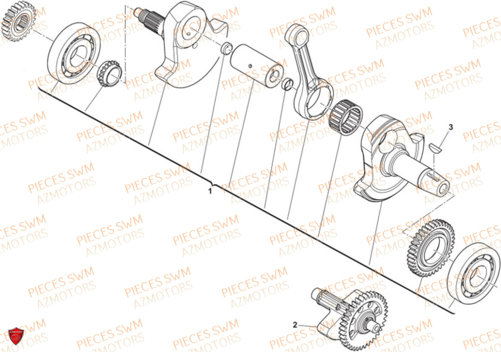 Vilebrequin AZMOTORS Pieces SWM Origine SIX6 500 EURO 5 2023