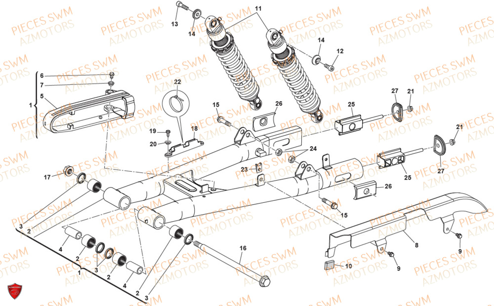 BRAS OSCILLANT AZMOTORS SIXDAYS 500 2020