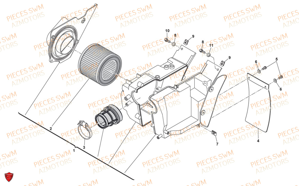 FILTRE A AIR AZMOTORS SIXDAYS 500 2020