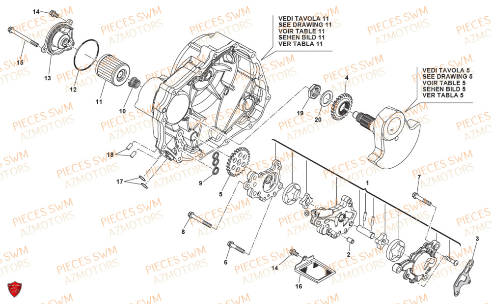 POMPE A HUILE AZMOTORS SIXDAYS 500 2020