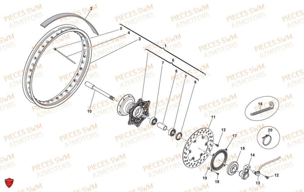 ROUE AVANT AZMOTORS SIXDAYS 500 2020