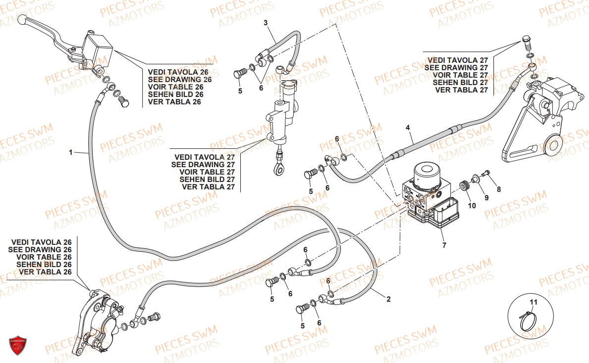 Systeme Abs AZMOTORS Pieces SWM Origine SIX DAYS 440 2018