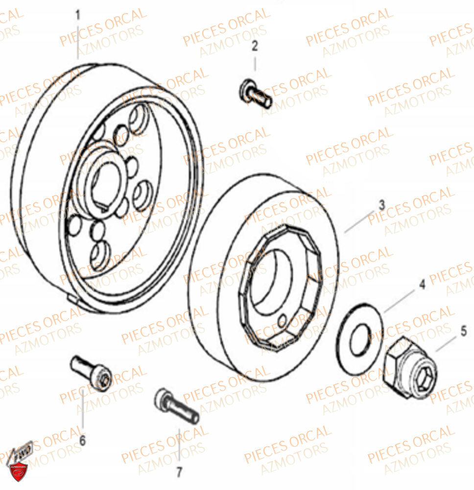Stator Rotor ORCAL Pièces Orcal SK01 125cc Euro5