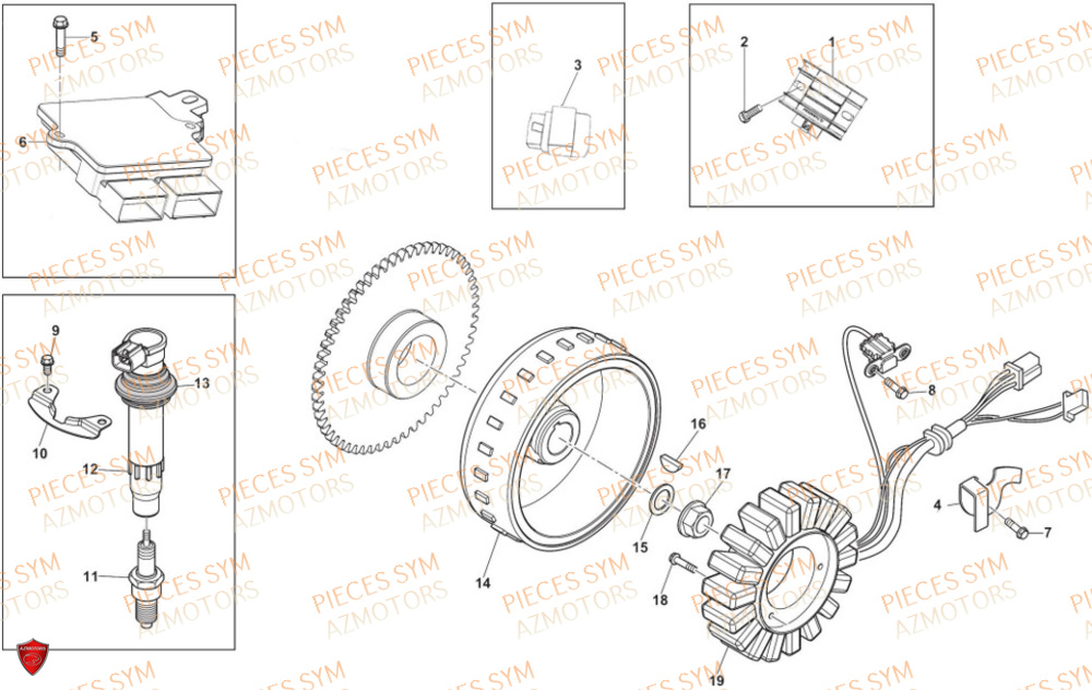 Allumage SWM Pieces SWM Origine SM 125 R EURO 5 (2023/2024)
