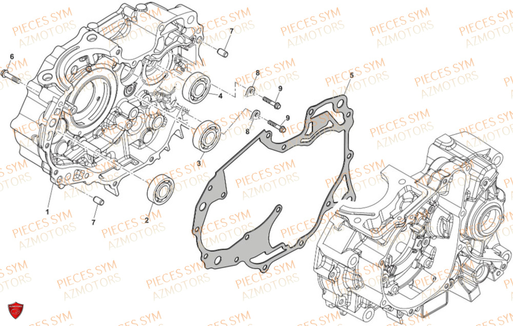 Carter Droit SWM Pieces SWM Origine SM 125 R EURO 5 (2023/2024)
