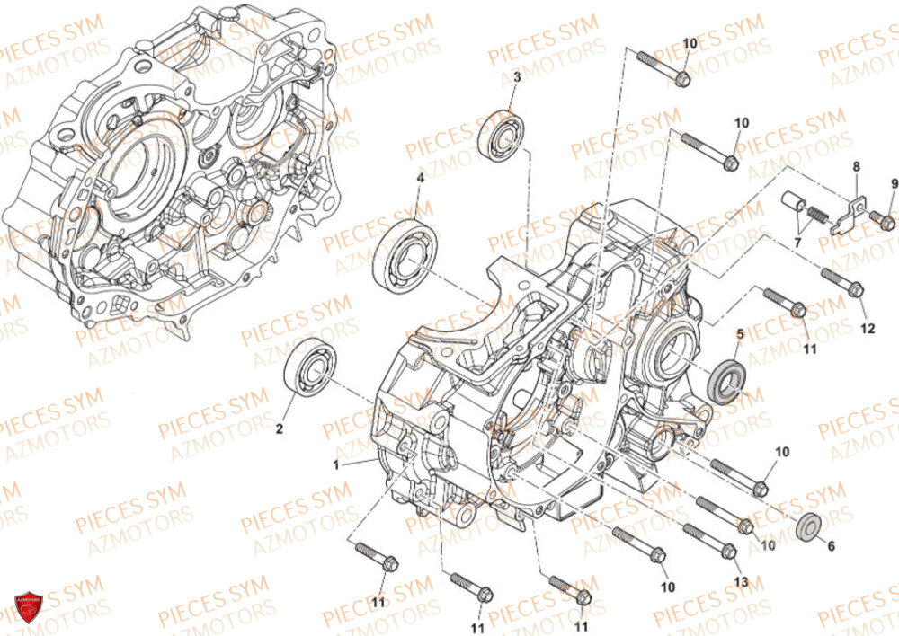 Carter Gauche SWM Pieces SWM Origine SM 125 R EURO 5 (2023/2024)
