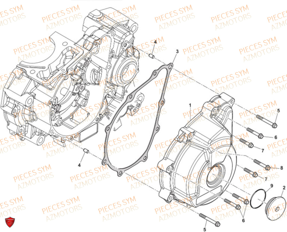 Couvre Carter SWM Pieces SWM Origine SM 125 R EURO 5 (2023/2024)
