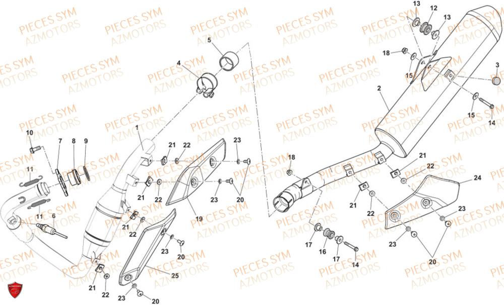 ECHAPPEMENT pour SM-125-2023