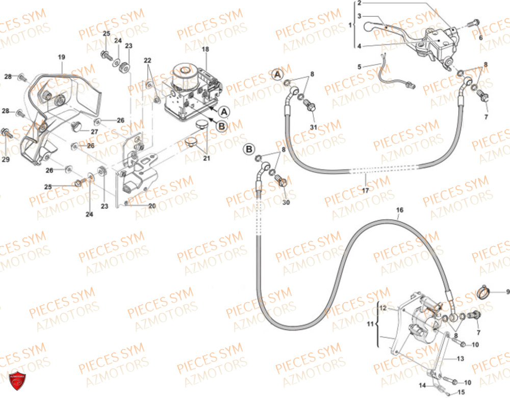 Freins SWM Pieces SWM Origine SM 125 R EURO 5 (2023/2024)
