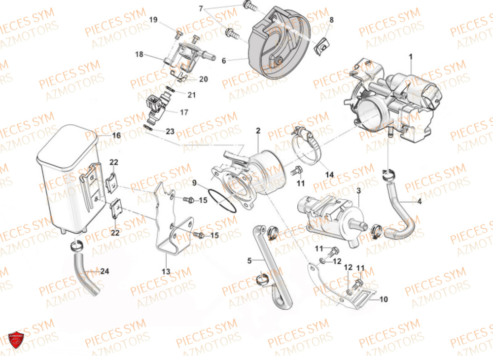 Injection SWM Pieces SWM Origine SM 125 R EURO 5 (2023/2024)
