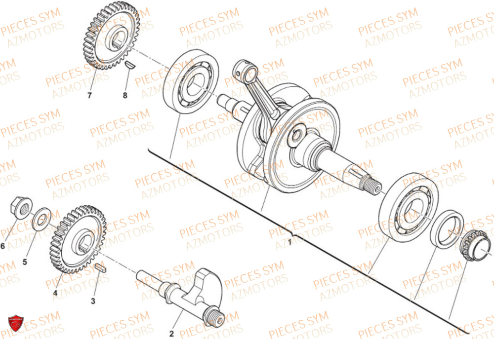 Vilebrequin SWM Pieces SWM Origine SM 125 R EURO 5 (2023/2024)
