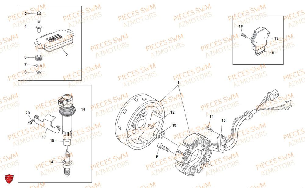Allumage SWM Pieces SWM Origine SM 500R (2020)

