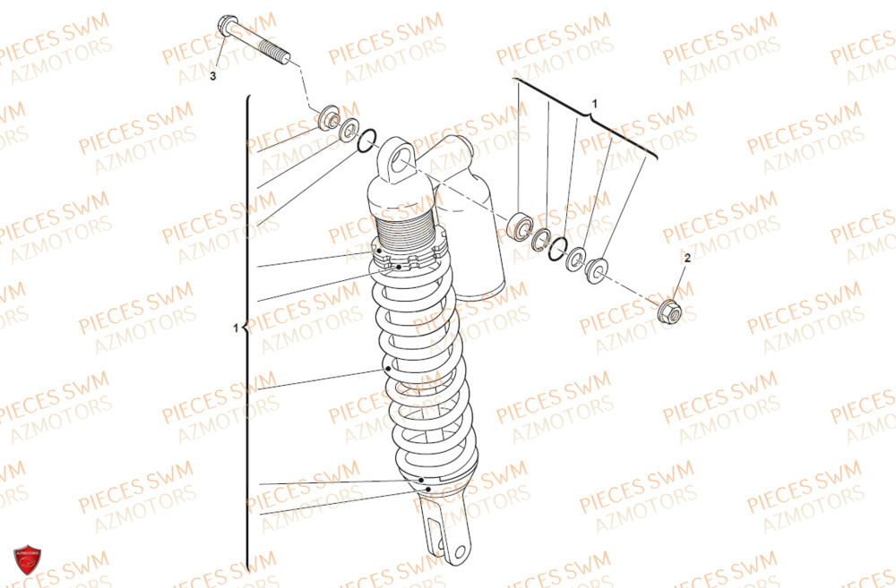 Amortisseur SWM Pieces SWM Origine SM 500R (2020)
