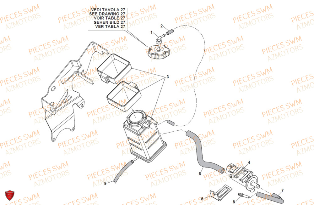 Canister SWM Pieces SWM Origine SM 500R (2020)
