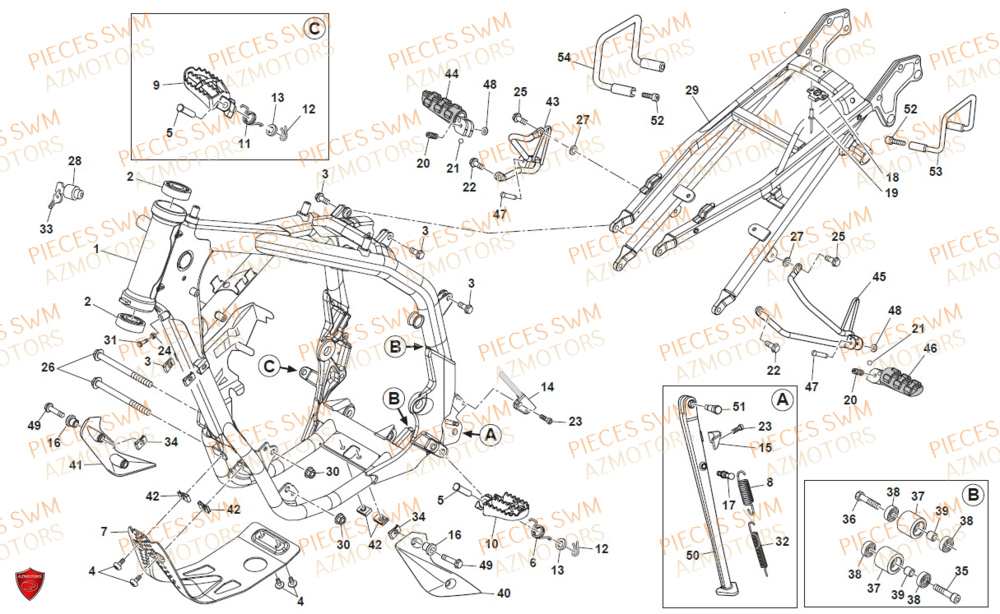 Chassis SWM Pieces SWM Origine SM 500R (2020)
