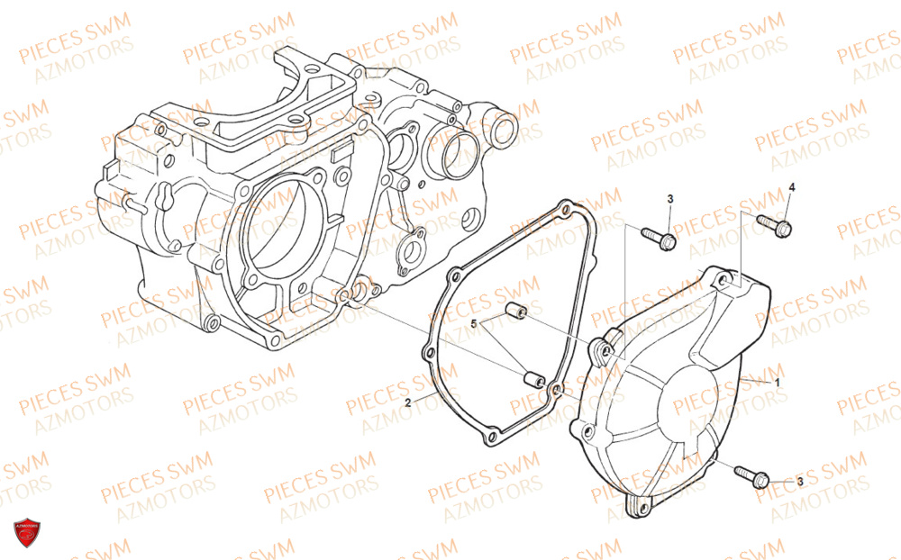 Couvre Carter Gauche SWM Pieces SWM Origine SM 500R (2020)
