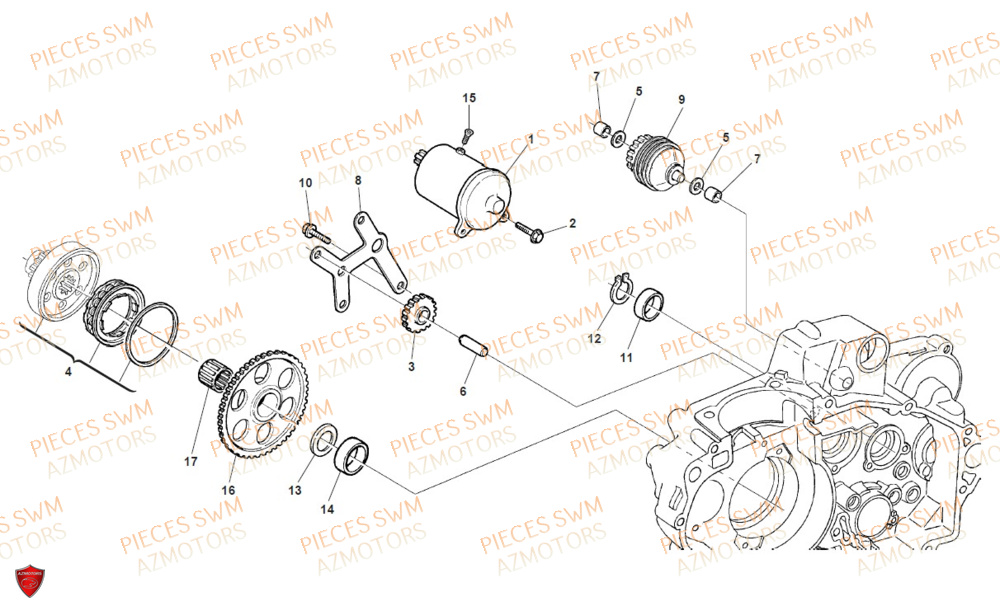 Demarreur SWM Pieces SWM Origine SM 500R (2020)
