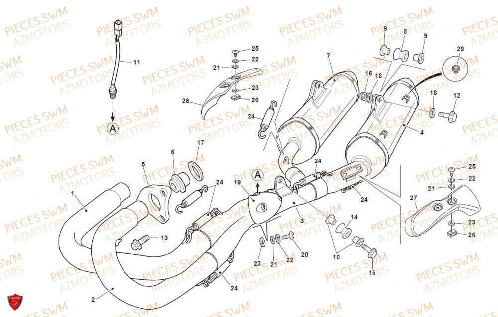 ECHAPPEMENT pour SM-500R-2020