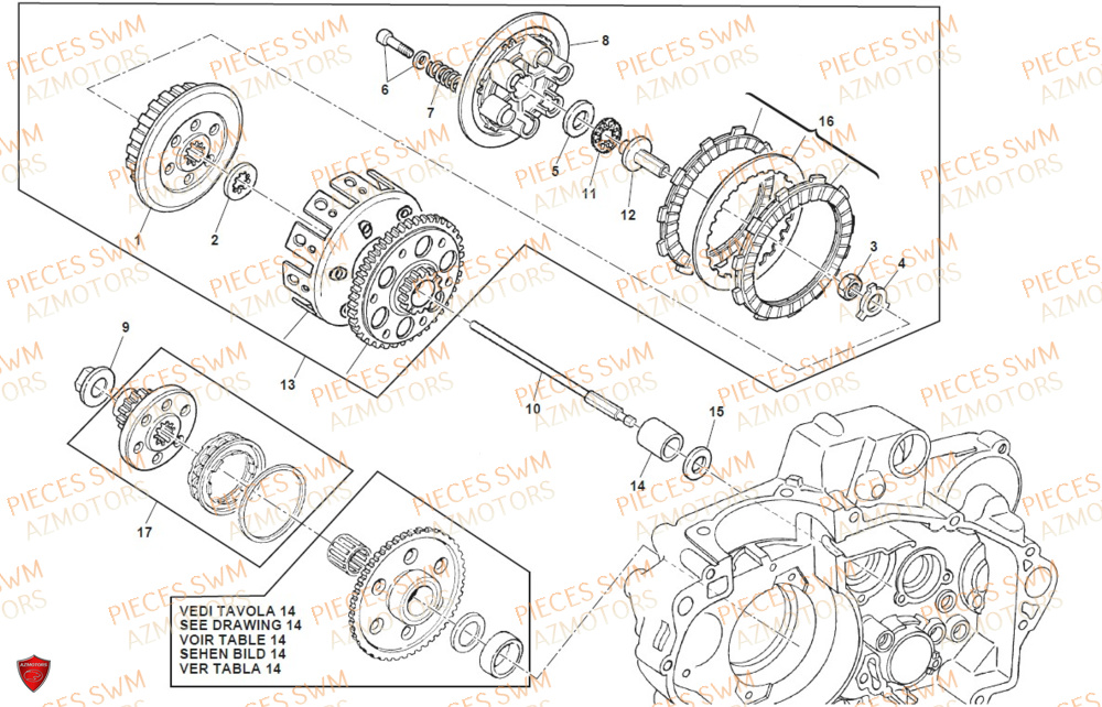 Embrayage SWM Pieces SWM Origine SM 500R (2020)
