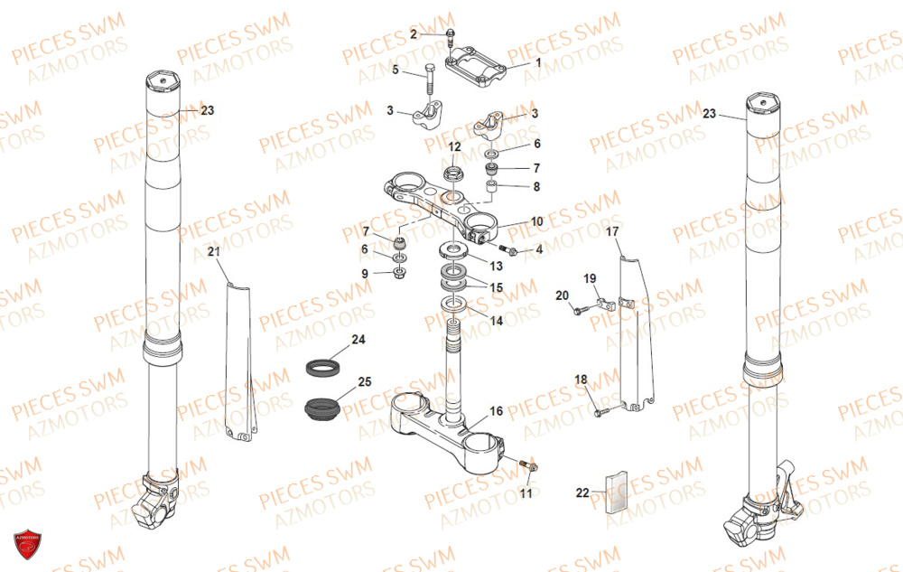 Fourche SWM Pieces SWM Origine SM 500R (2020)
