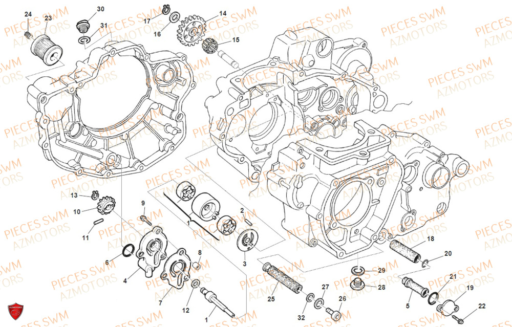 POMPE-A-HUILE pour SM-500R-2020