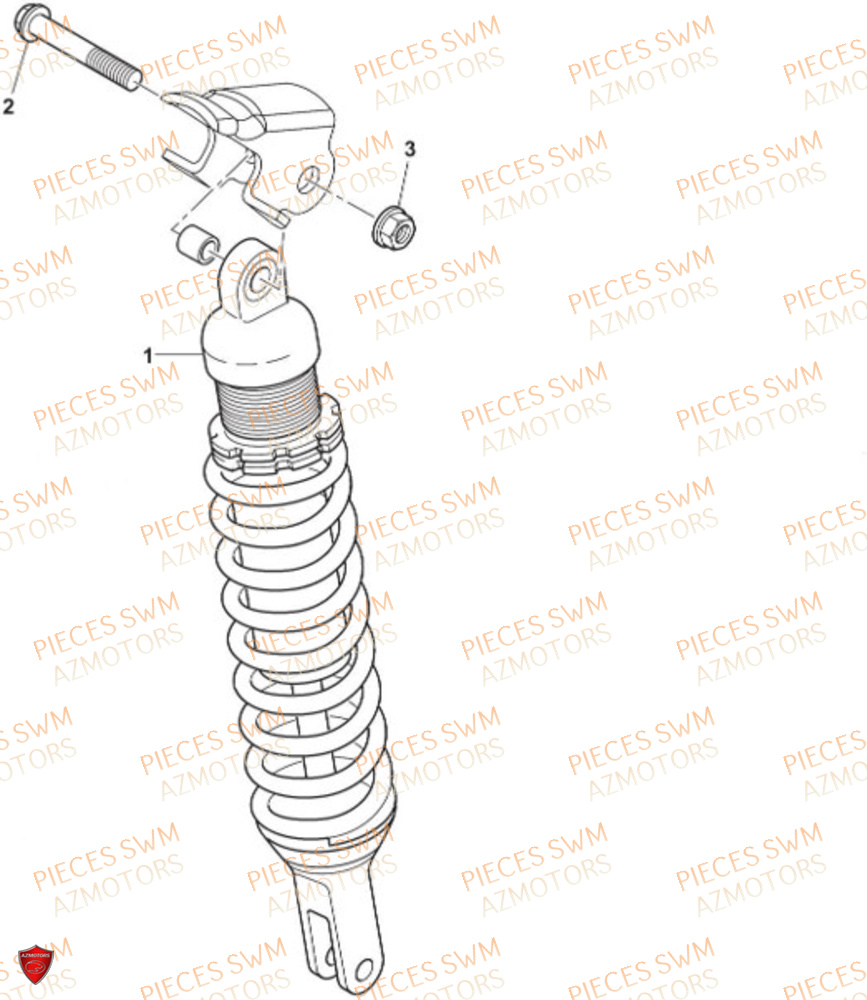 Amortisseur SWM Pieces SWM Origine SM 125 SUPERMOTARD EURO 5 (2021)
