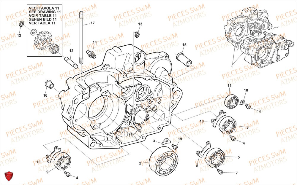 Carter Droit SWM Pieces SWM Origine SM 500R (2022)
