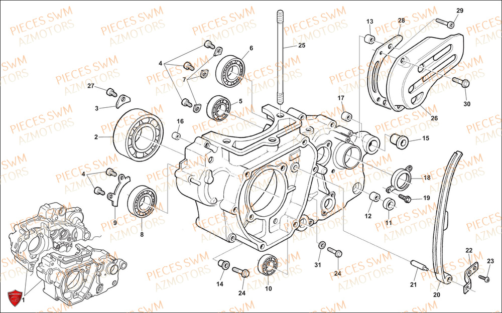 Carter Gauche SWM Pieces SWM Origine SM 500R (2022)
