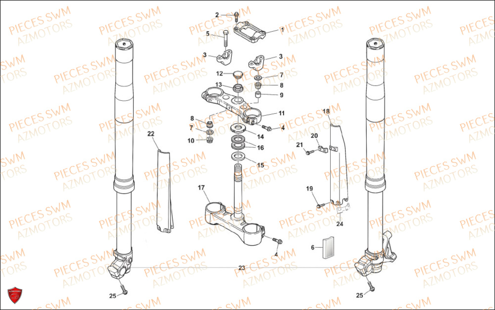 Colonne De Direction SWM Pieces SWM Origine SM 500R (2022)
