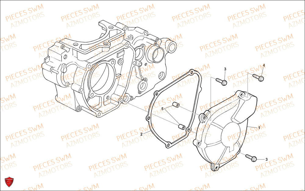 Couvercle De Carter Droit SWM Pieces SWM Origine SM 500R (2022)
