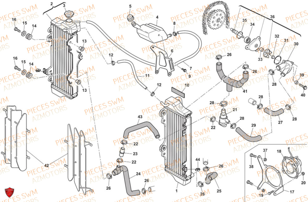 Refroidissement SWM Pieces SWM Origine SM 500R (2022)

