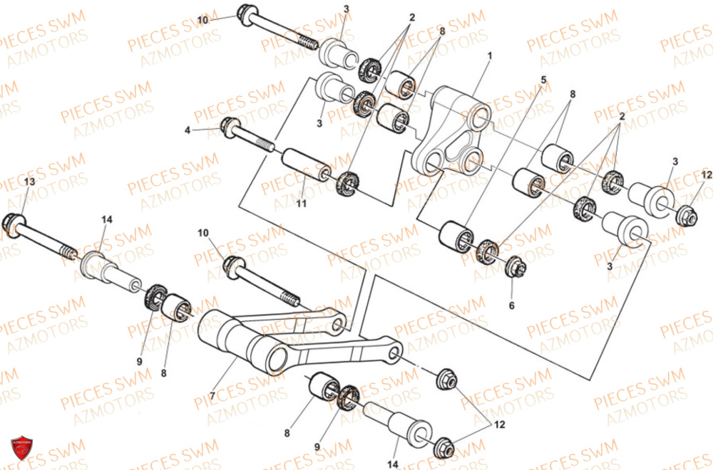 Suspension Arriere SWM Pieces SWM Origine SM 500R (2022)
