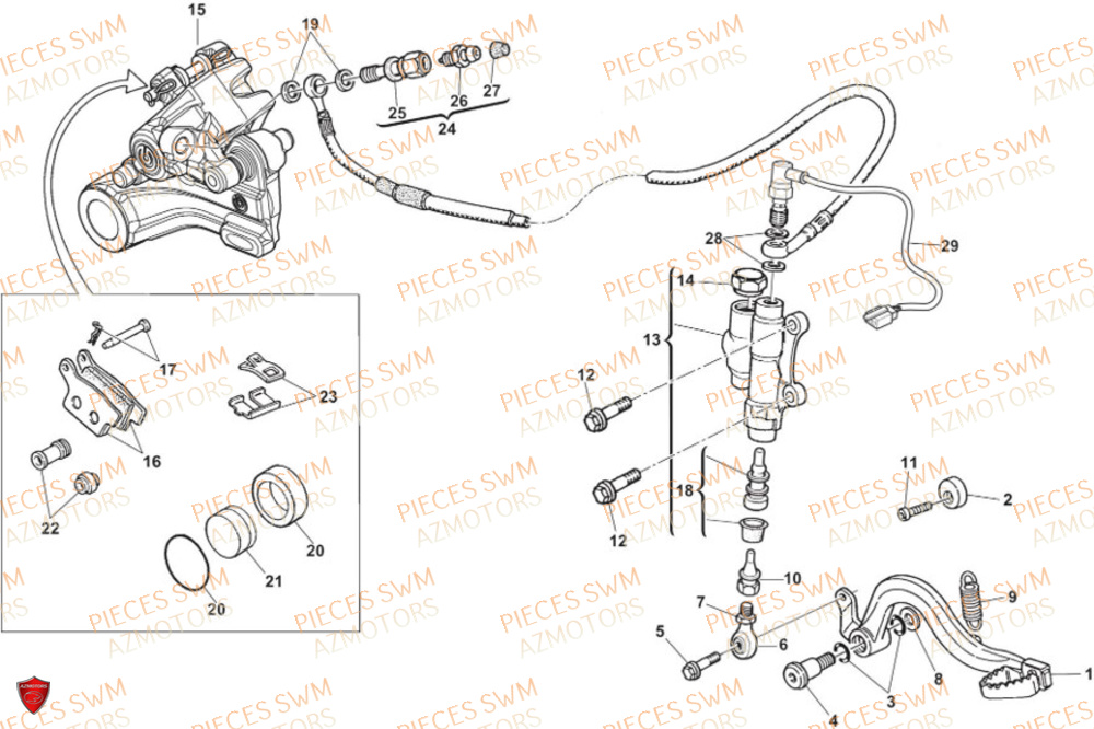 Systeme De Freinage SWM Pieces SWM Origine SM 500R (2022)
