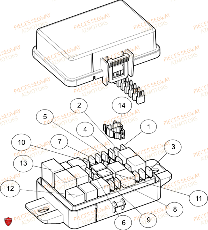 Boite A Fusibles SEGWAY SNARLER AT6 L EPS LUXE BLACK SERIES