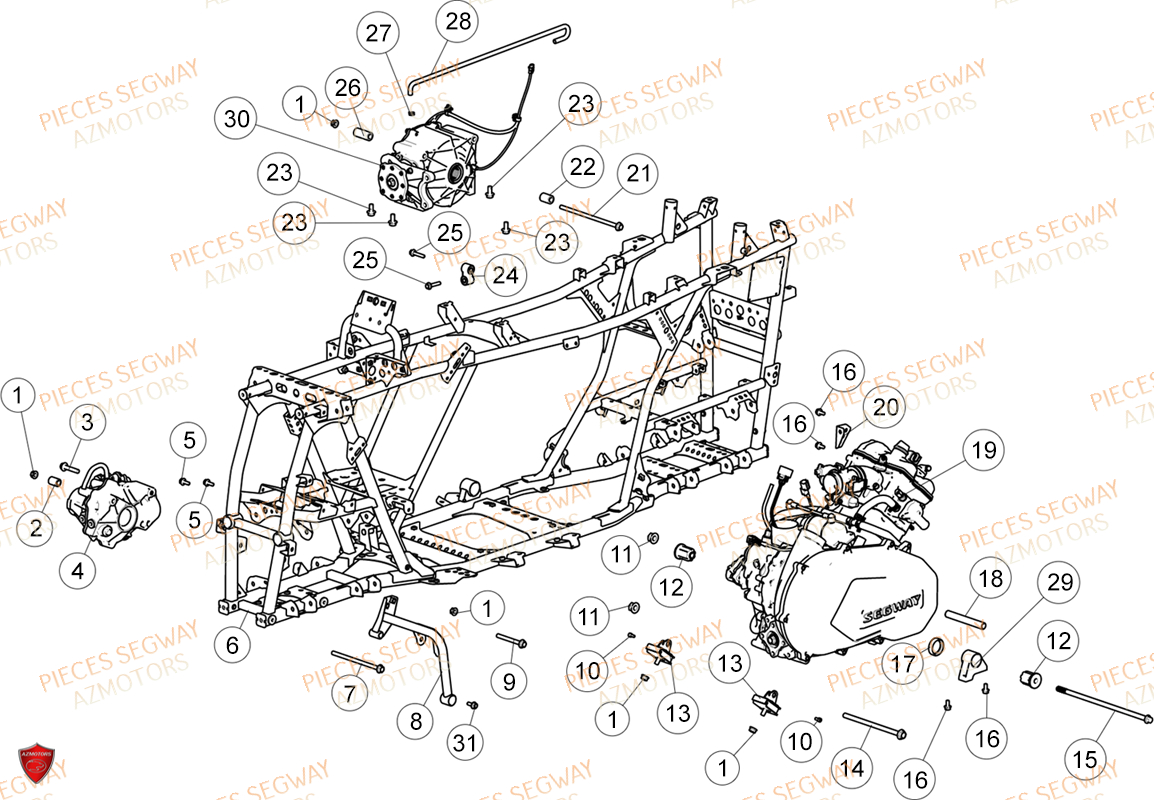 Chassis SEGWAY SNARLER AT6 L EPS LUXE BLACK SERIES