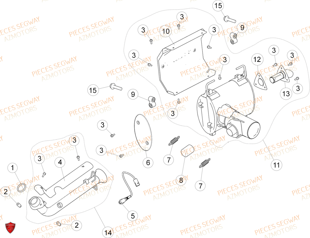 Echappement SEGWAY SNARLER AT6 L EPS LUXE BLACK SERIES