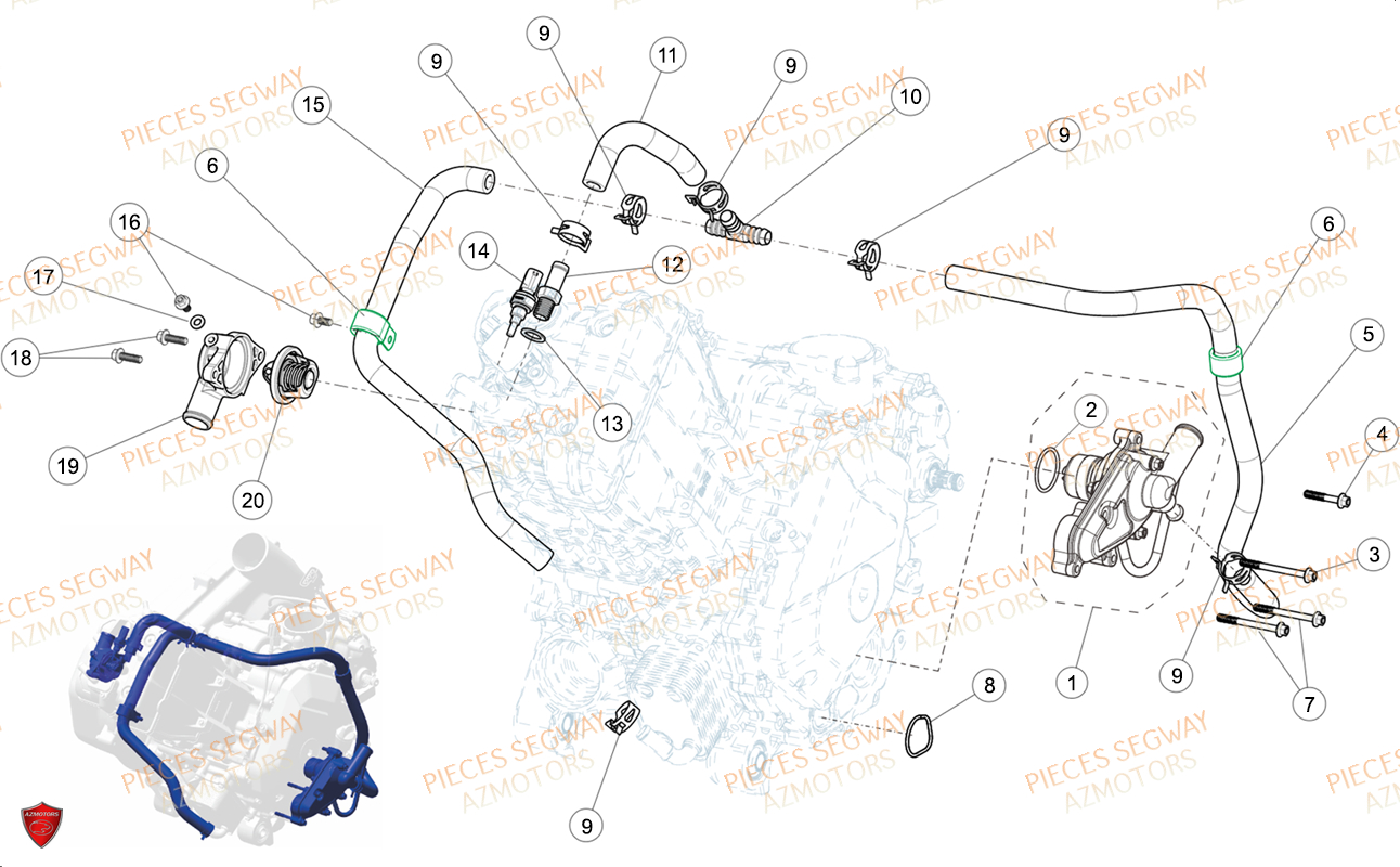 Pompe A Eau SEGWAY SNARLER AT6 L EPS LUXE BLACK SERIES