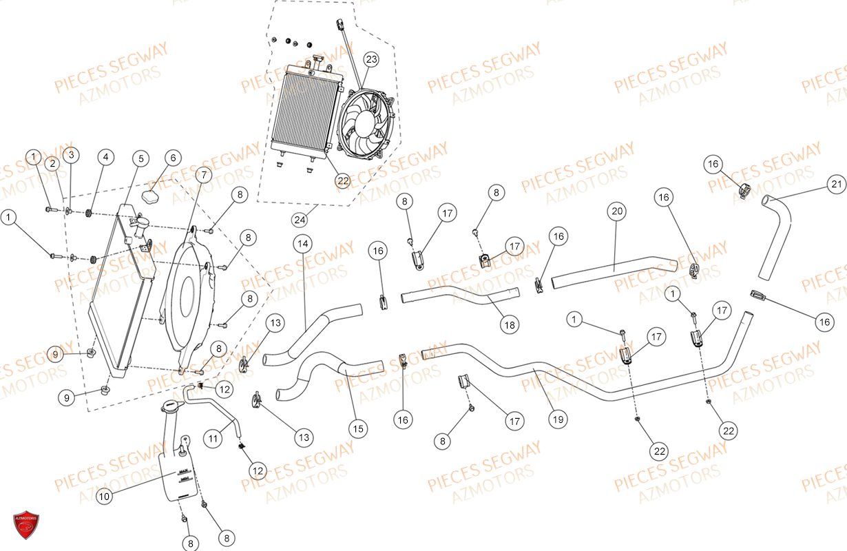 REFROIDISSEMENT SEGWAY SNARLER AT6L DELUXE L