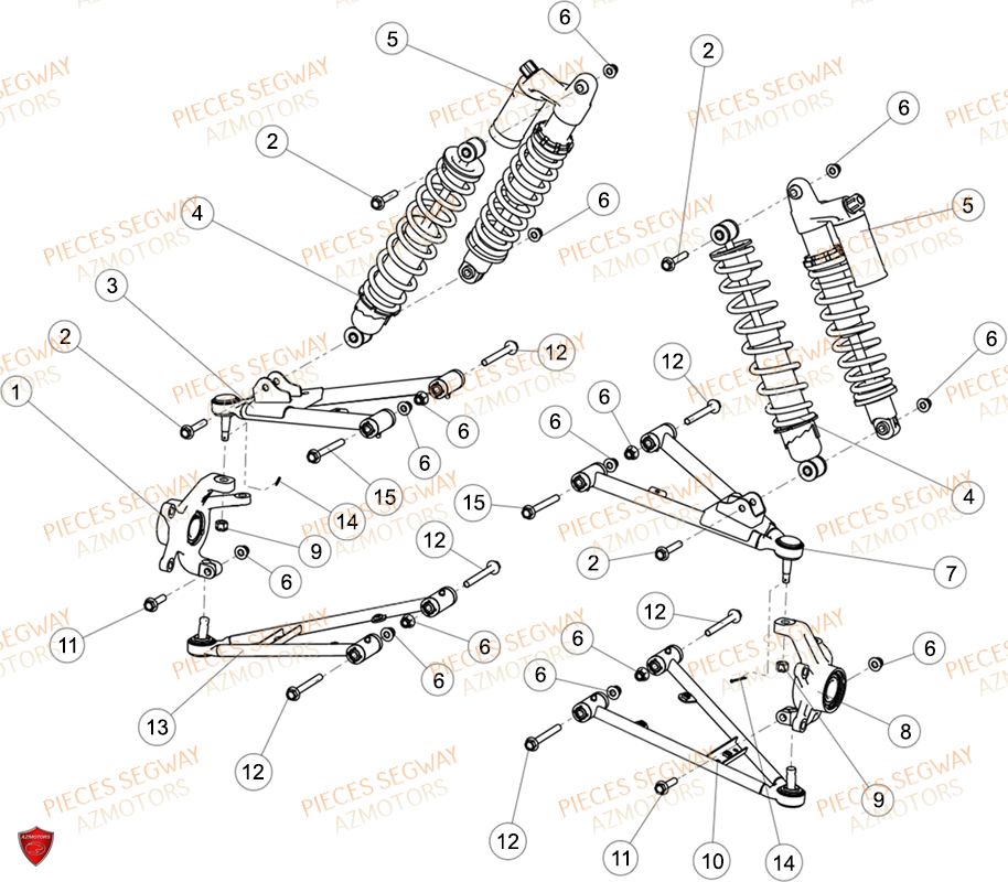 Suspension Avant SEGWAY SNARLER AT6 L EPS LUXE BLACK SERIES