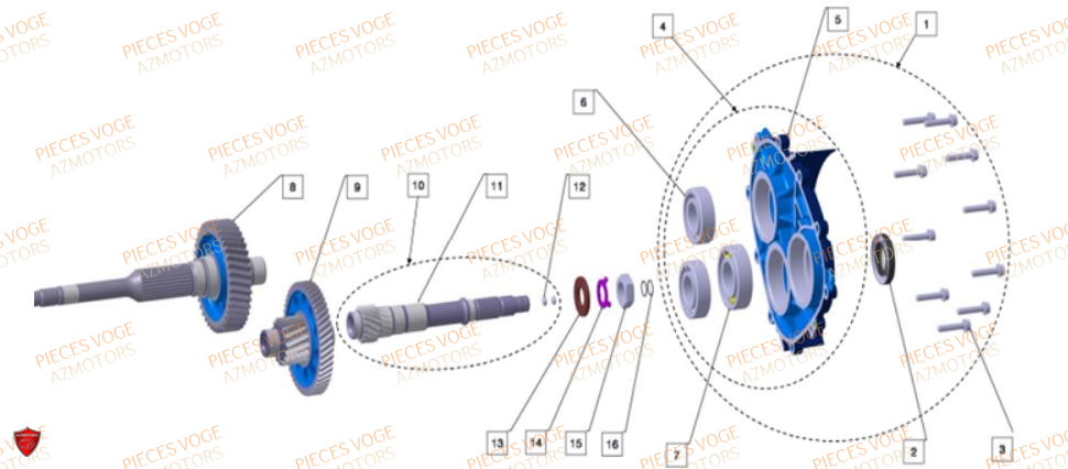 Arbre Transmission VOGE Pièces Voge SR 4 MAX EURO 5