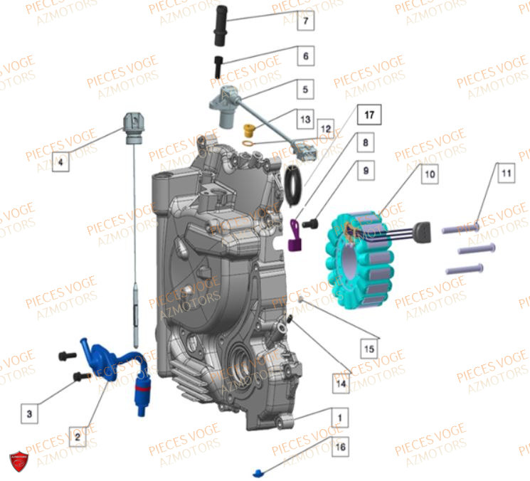 Couvre Carter Droit VOGE Pièces Voge SR 4 MAX EURO 5