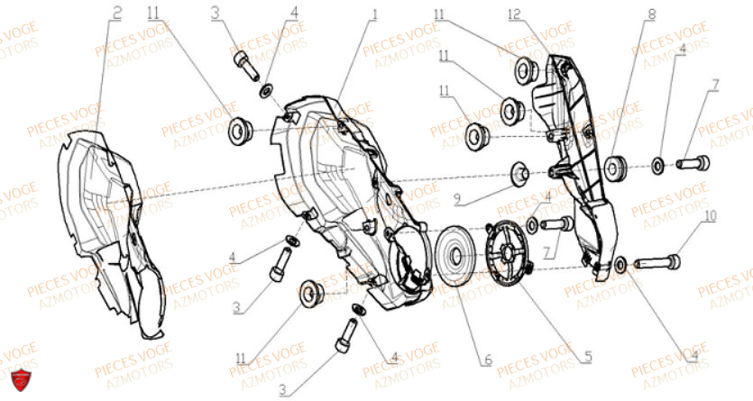 Couvre Variateur VOGE Pièces Voge SR 4 MAX EURO 5