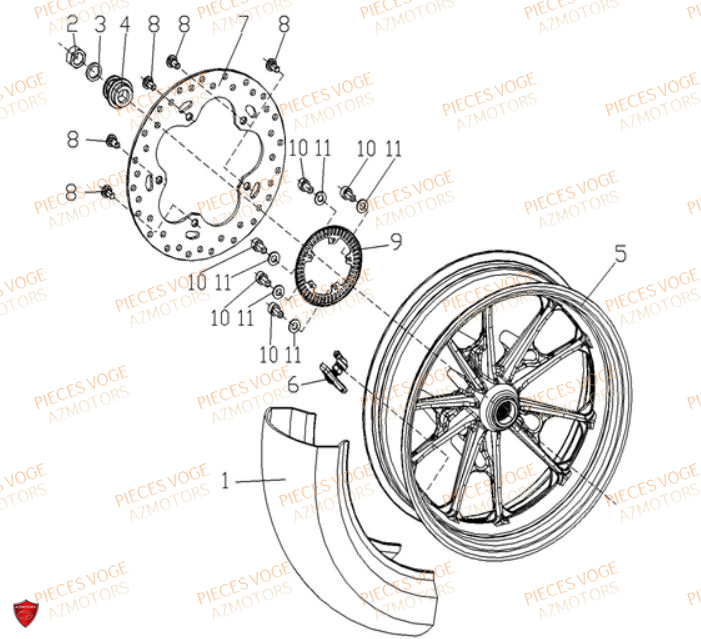 JANTE ARRIERE VOGE SR 4 MAX EURO 5