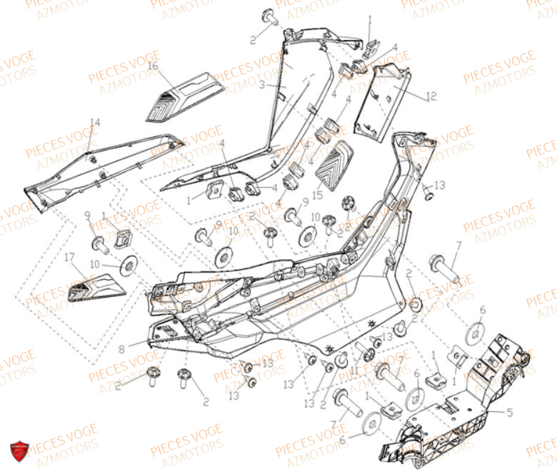 MARCHE PIED GAUCHE VOGE SR 4 MAX EURO 5