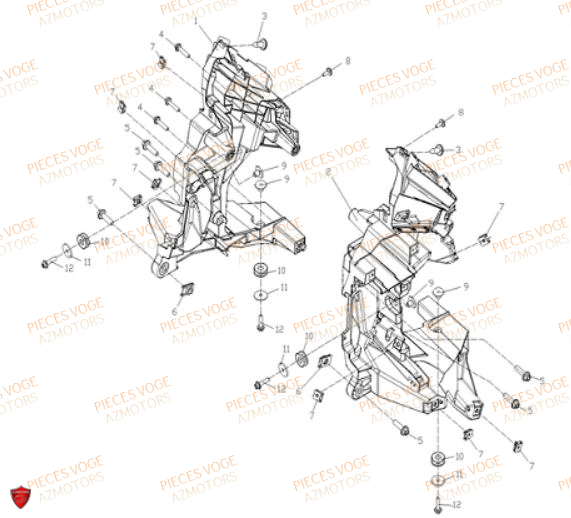 Support De Phare VOGE Pièces Voge SR 4 MAX EURO 5